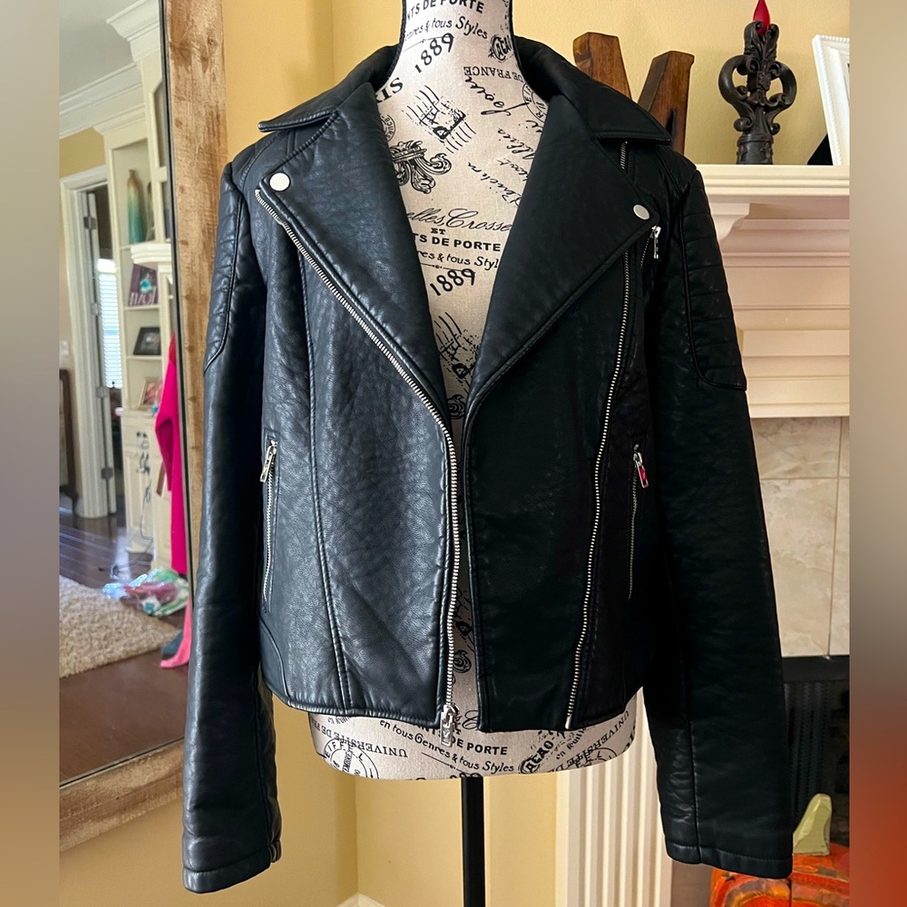 American Eagle Outfitters Black Leather Jacket